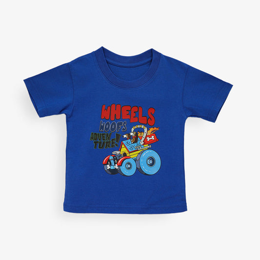 Wheels Woofs Adventure! Kids' T-Shirt