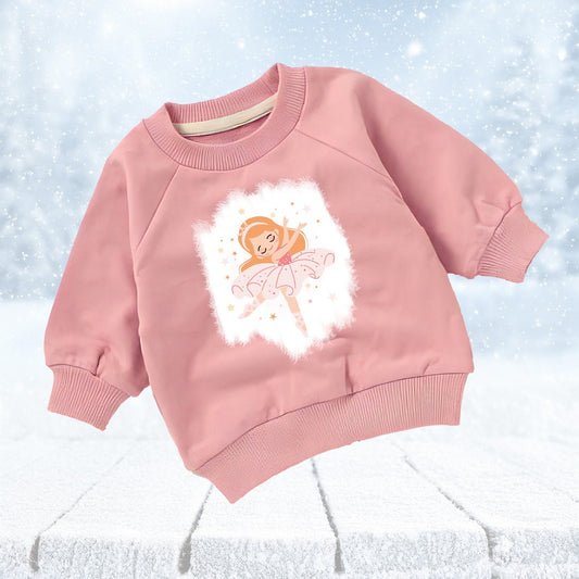 Pink Ballerina Dream Organic Crew Sweatshirt (6mths- 4yrs)