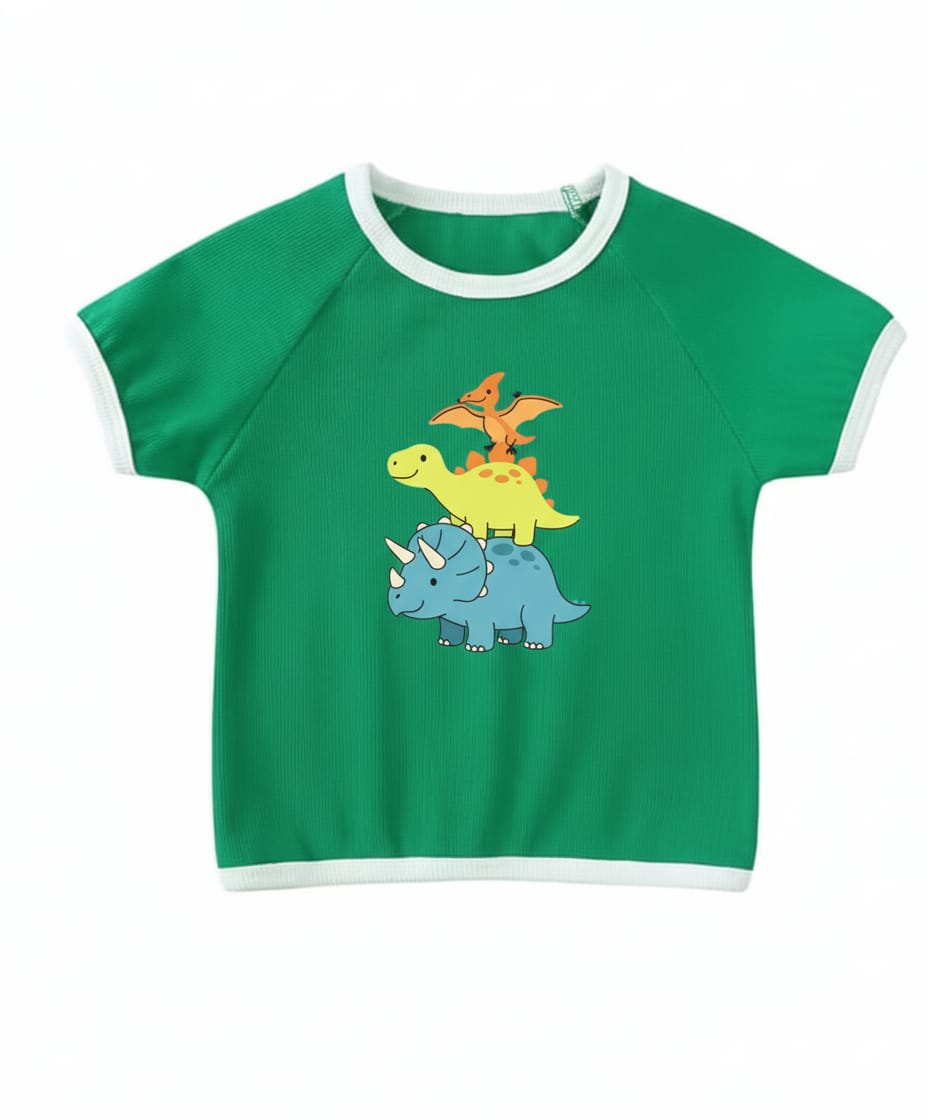 Kids Dinosaur Stack Summer Cotton Set