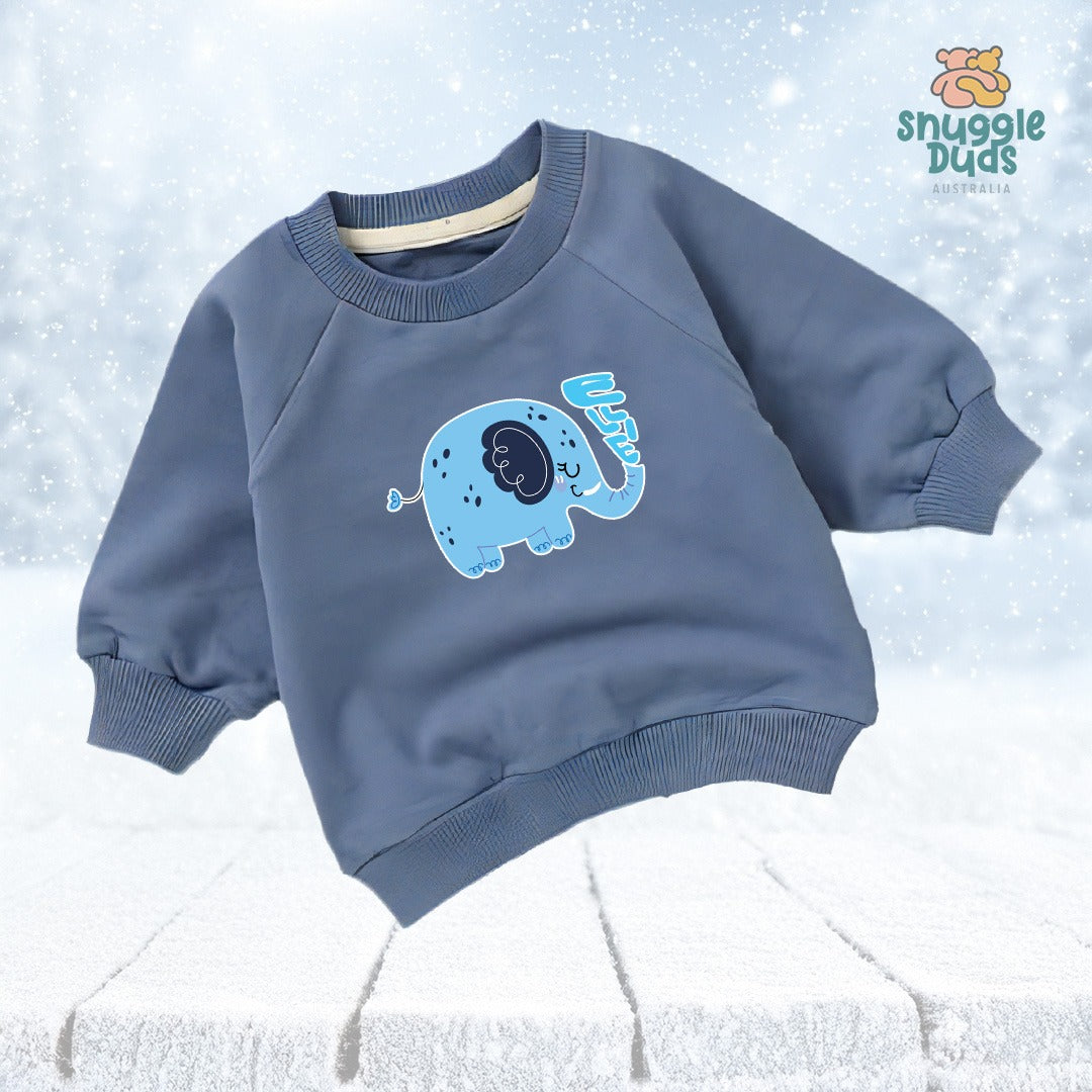 Ellie the Elephant Organic Crew Sweatshirt (6mths-4yrs)
