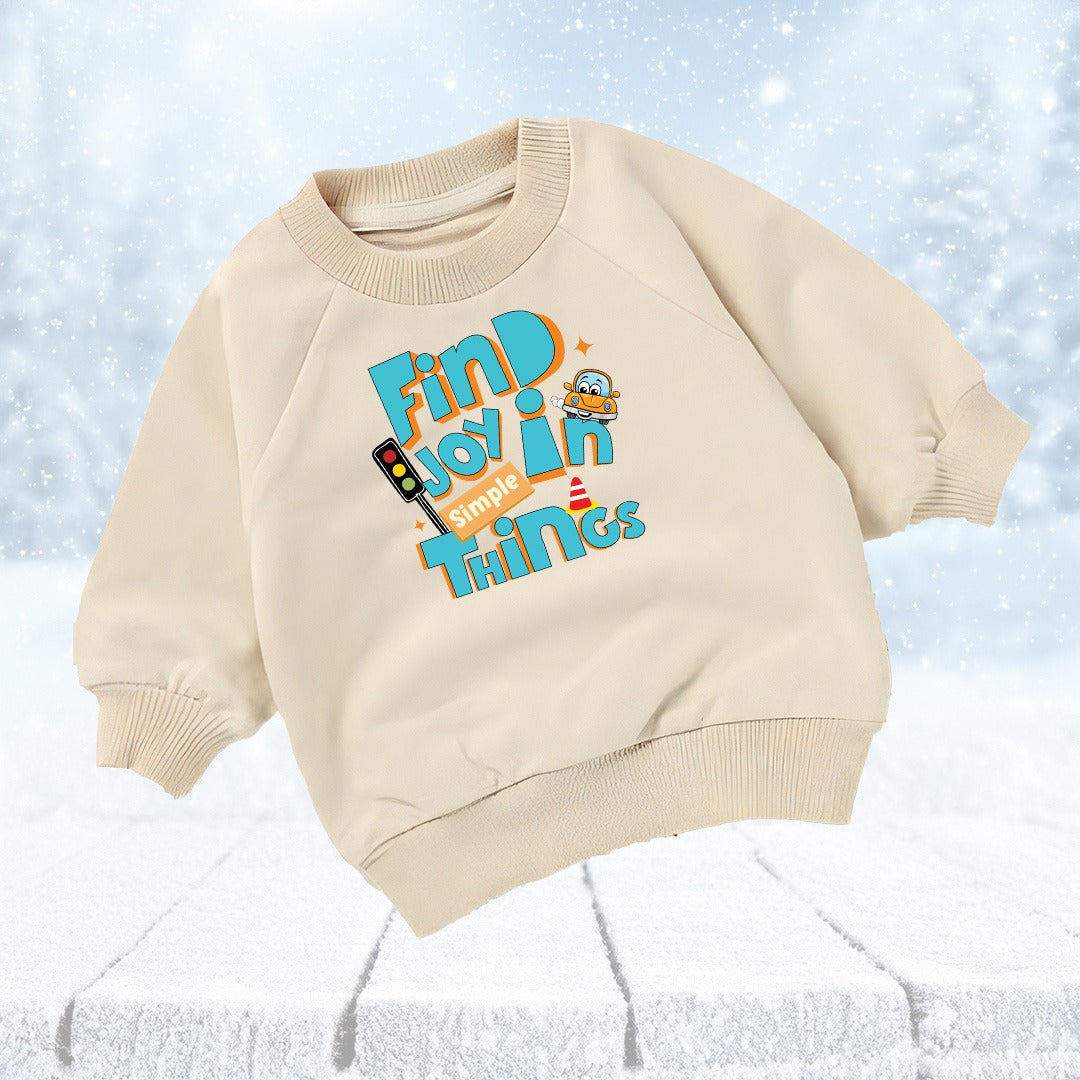 Find Joy in Simple Things Organic Crew Neck Sweatshirt (6mths-4yrs)