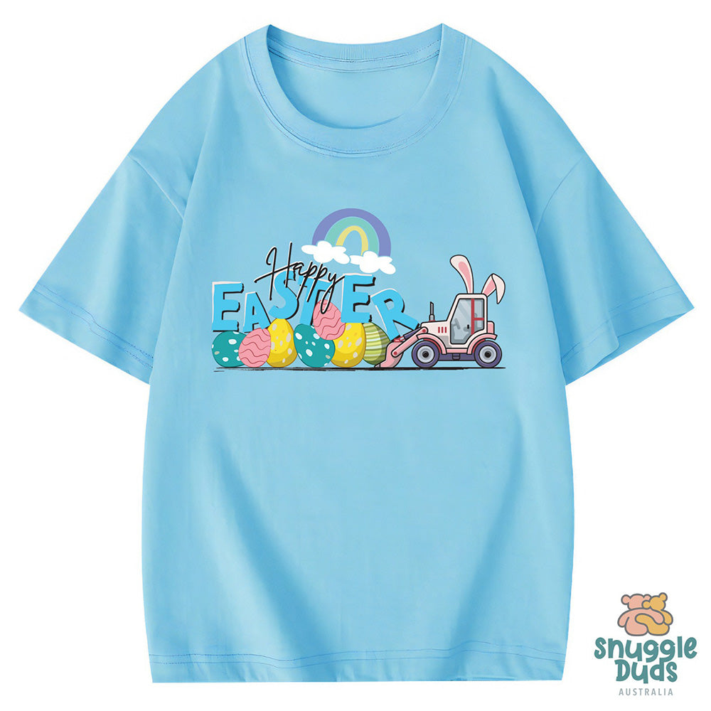 Snuggle Duds Bunny Tractor Easter T-Shirt
