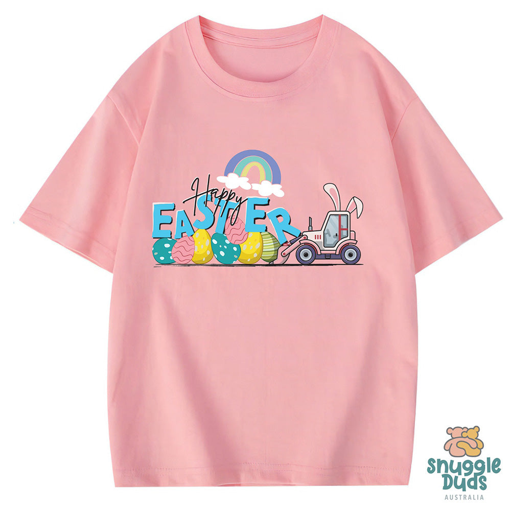Snuggle Duds Bunny Tractor Easter T-Shirt
