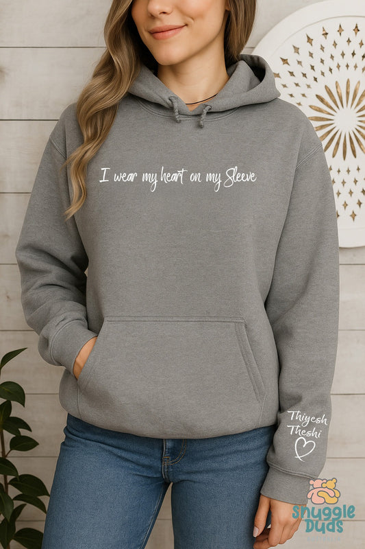 This MAMA Wears Her Heart on Her Sleeve – Custom Hoodie