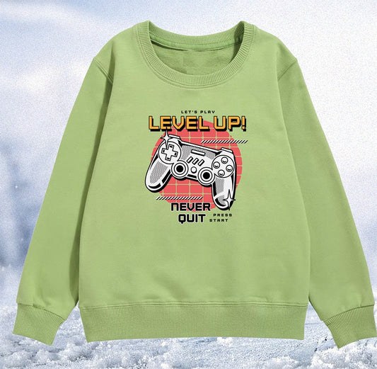 Let’s Play Level Up!”  Terry Sweatshirt  (5Yrs-12Yrs)