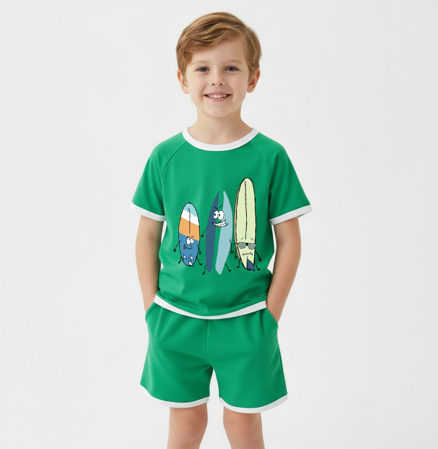 Surf Buddies Cartoon Baby Cotton Set (6–12m to 4–5y)