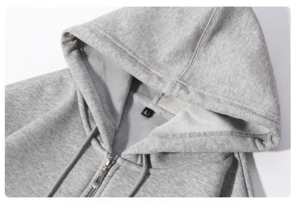 Premium Quality Hoodie GREY 500 GSM Zip Up