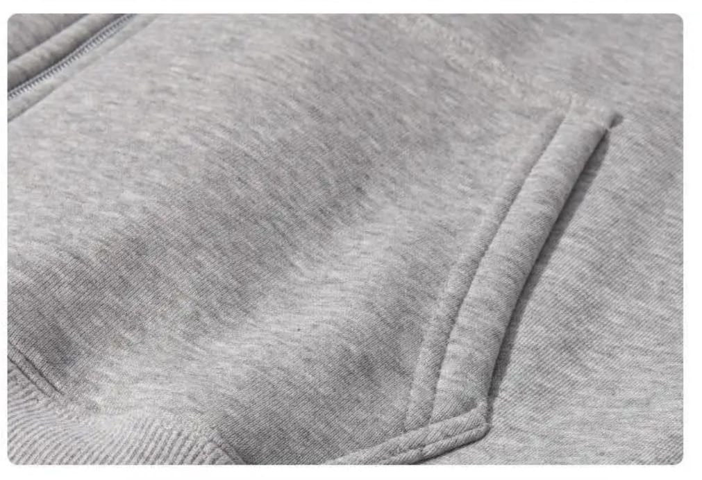Premium Quality Hoodie GREY 500 GSM Zip Up