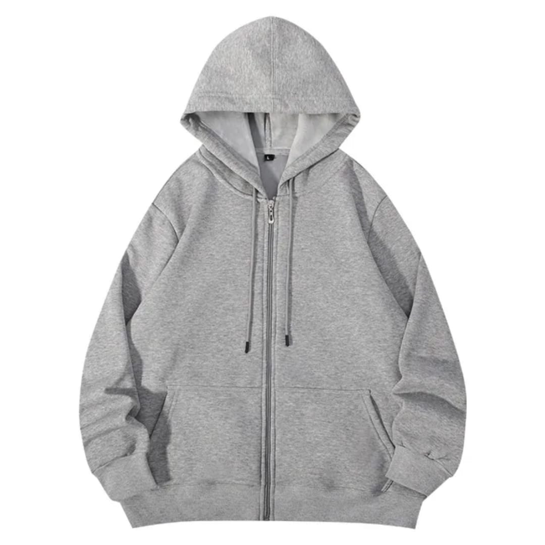Premium Quality Hoodie GREY 500 GSM Zip Up