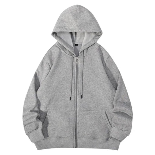 Premium Quality Hoodie GREY 500 GSM Zip Up
