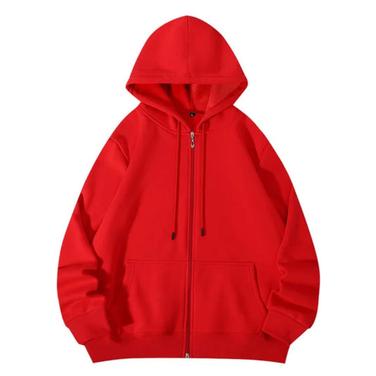 Premium Quality Hoodie RED 500 GSM Zip Up