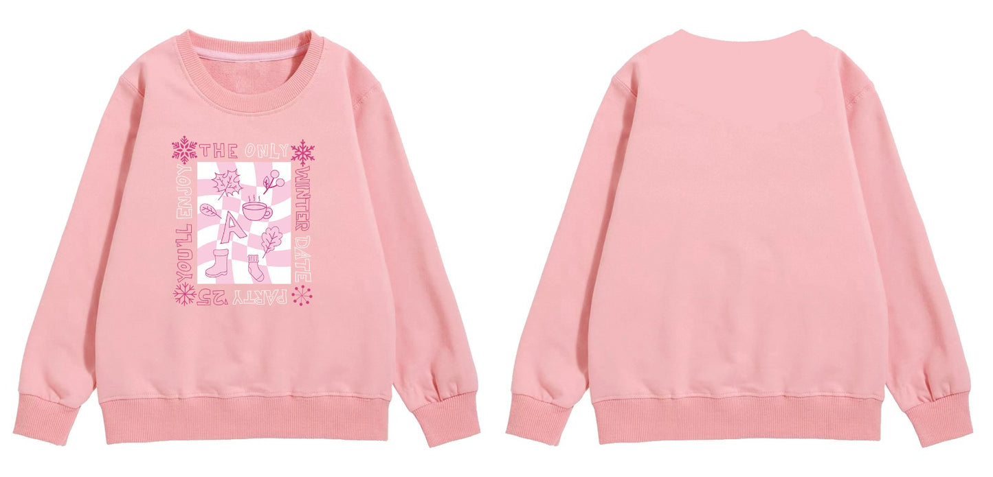Winter Date Kids Terry Sweatshirt (5Yrs-12Yrs)