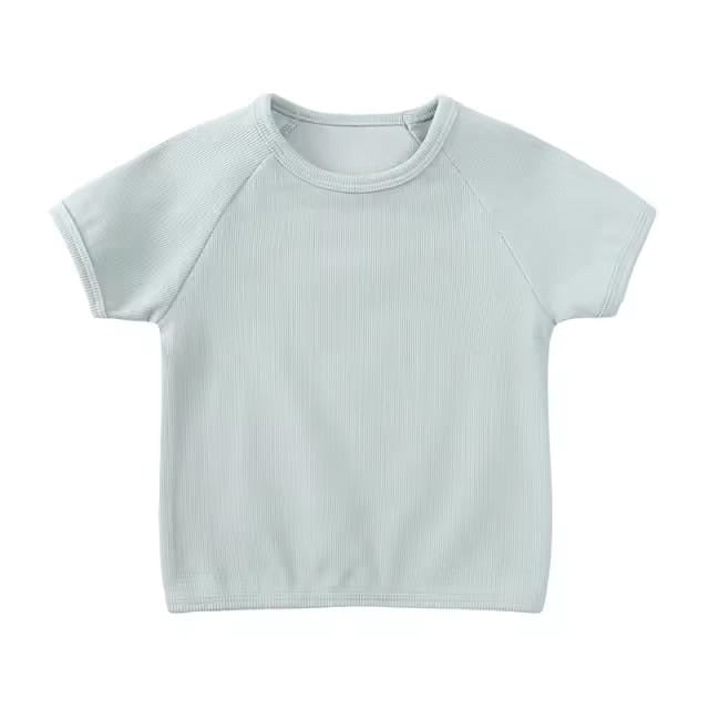 Kids Soft Blue Cotton Summer Set