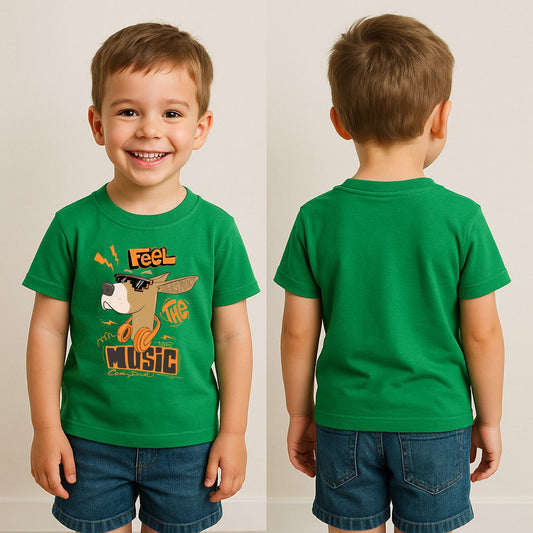 🎧 Feel the Music – Kids T-Shirt (100% Cotton)