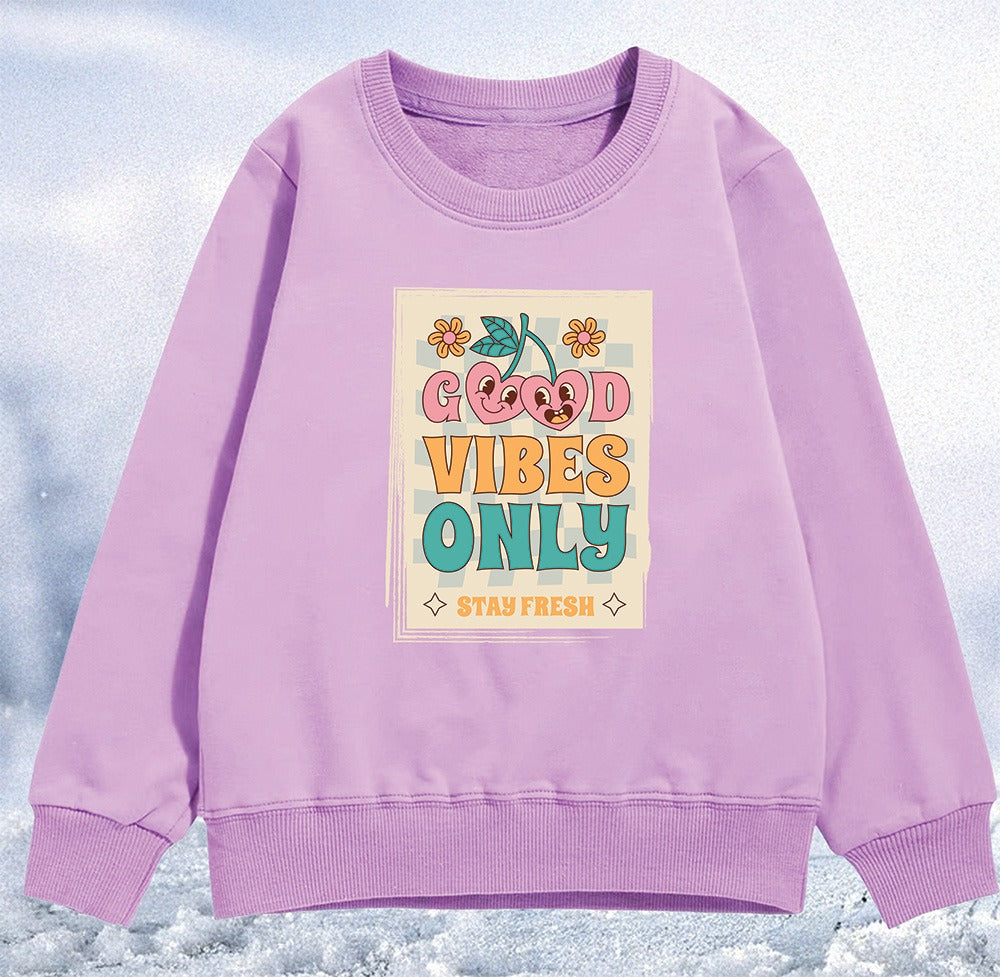 "Good Vibes ONLY" Terry Sweatshirt (5Yrs-12Yrs)