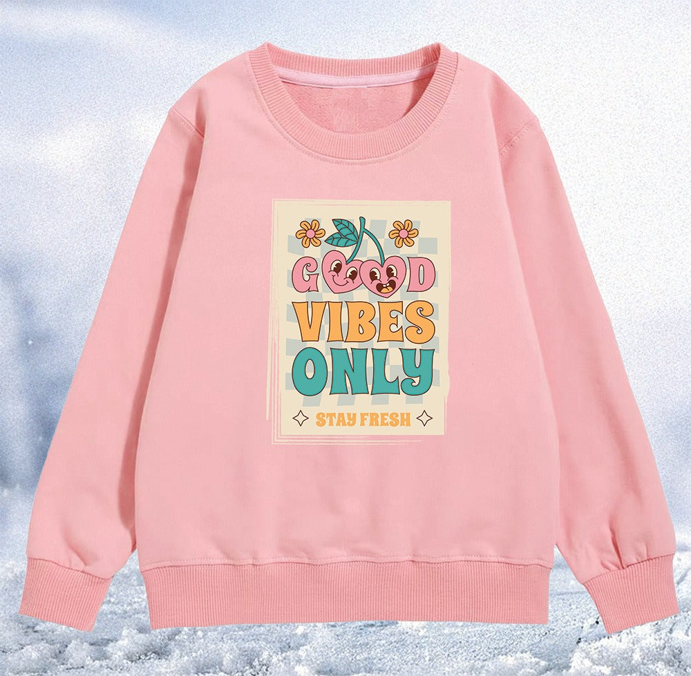 "Good Vibes ONLY" Terry Sweatshirt (5Yrs-12Yrs)