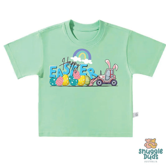Snuggle Duds Bunny Tractor Easter T-Shirt