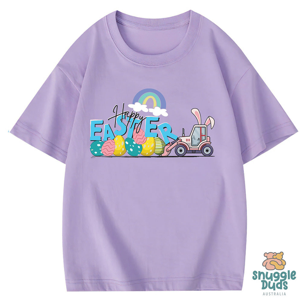 Snuggle Duds Bunny Tractor Easter T-Shirt