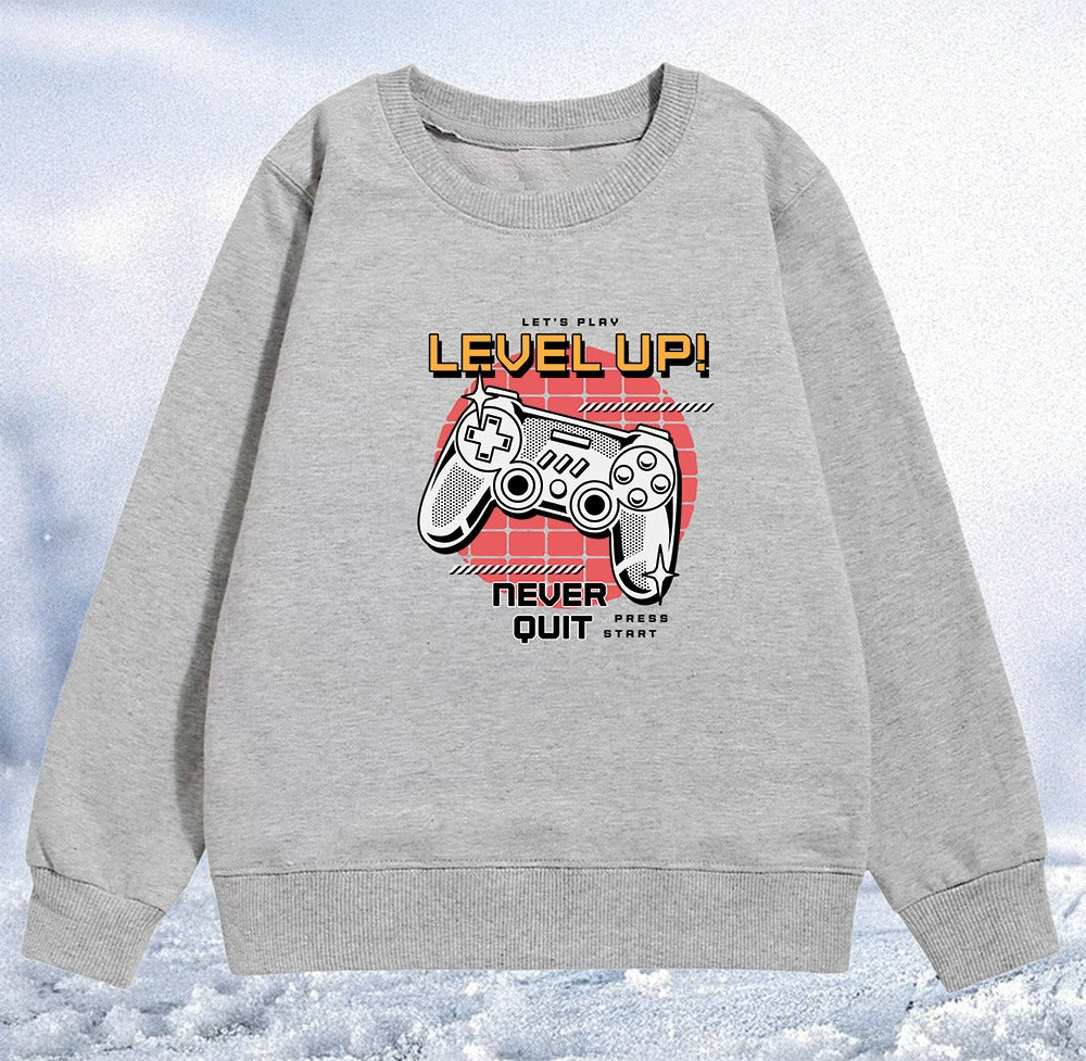 Let’s Play Level Up!”  Terry Sweatshirt  (5Yrs-12Yrs)