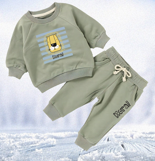 Rora the Lion Organic Sweatshirt and Track Pant Set (6mths - 4yrs) Success (6mths-4yrs)