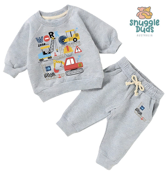 Workzone Organic Sweatshirt and Track Pant Set (6mths - 4yrs)
