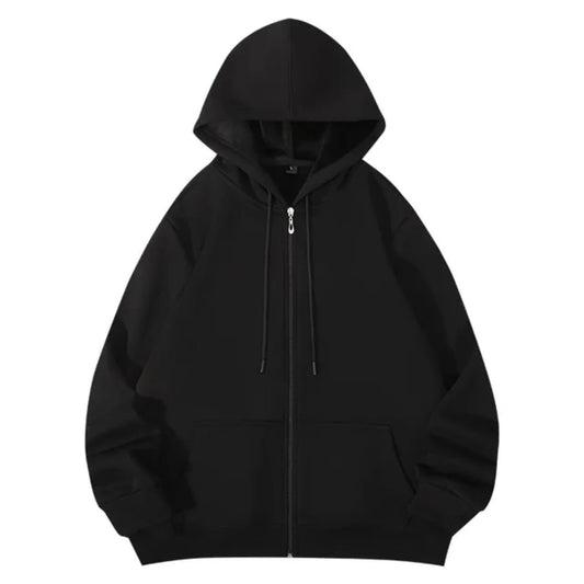 Premium Quality Hoodie BLACK 500 GSM Zip Up
