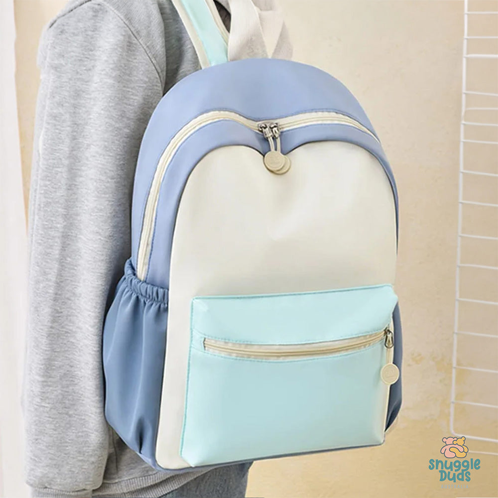 Kids Colour-Block Backpack with Star Charm | Personalised