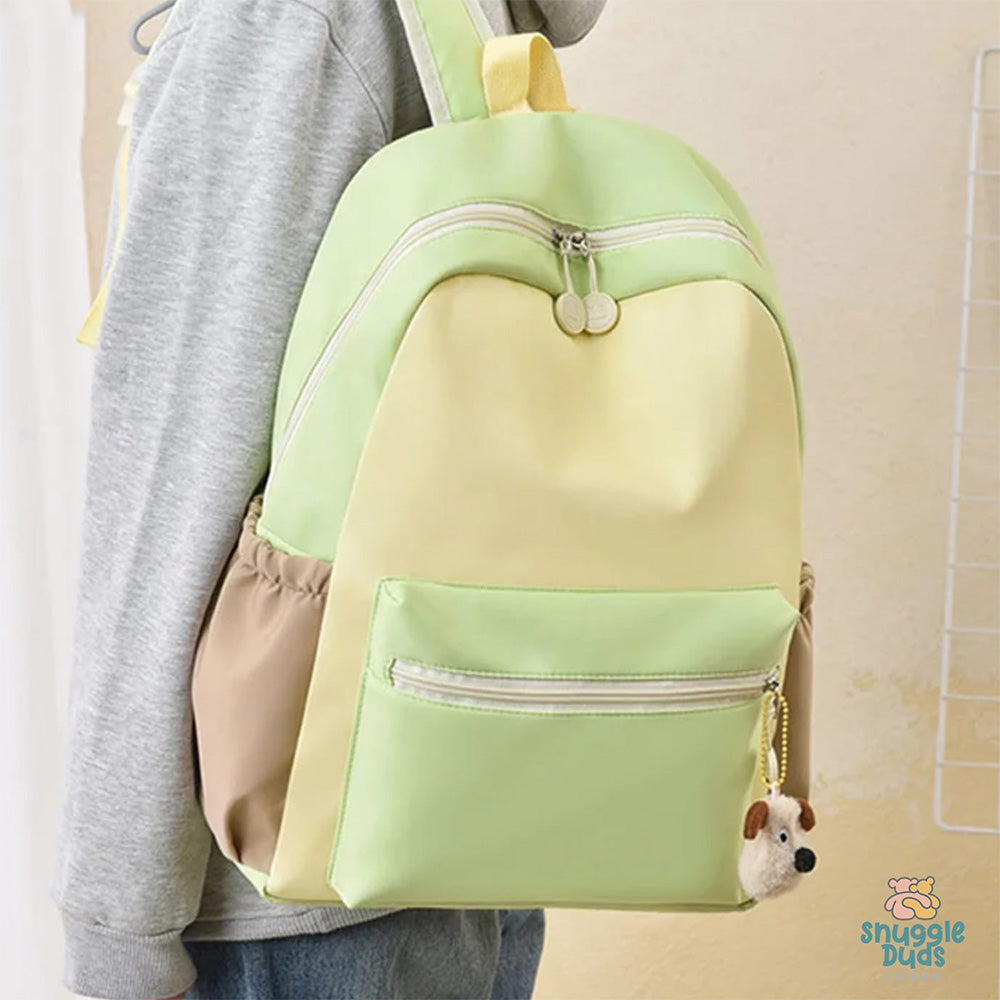 Kids Colour-Block Backpack with Star Charm | Personalised