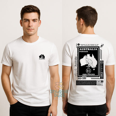 Australia Postage Stamp Graphic T-Shirt – 100% Cotton