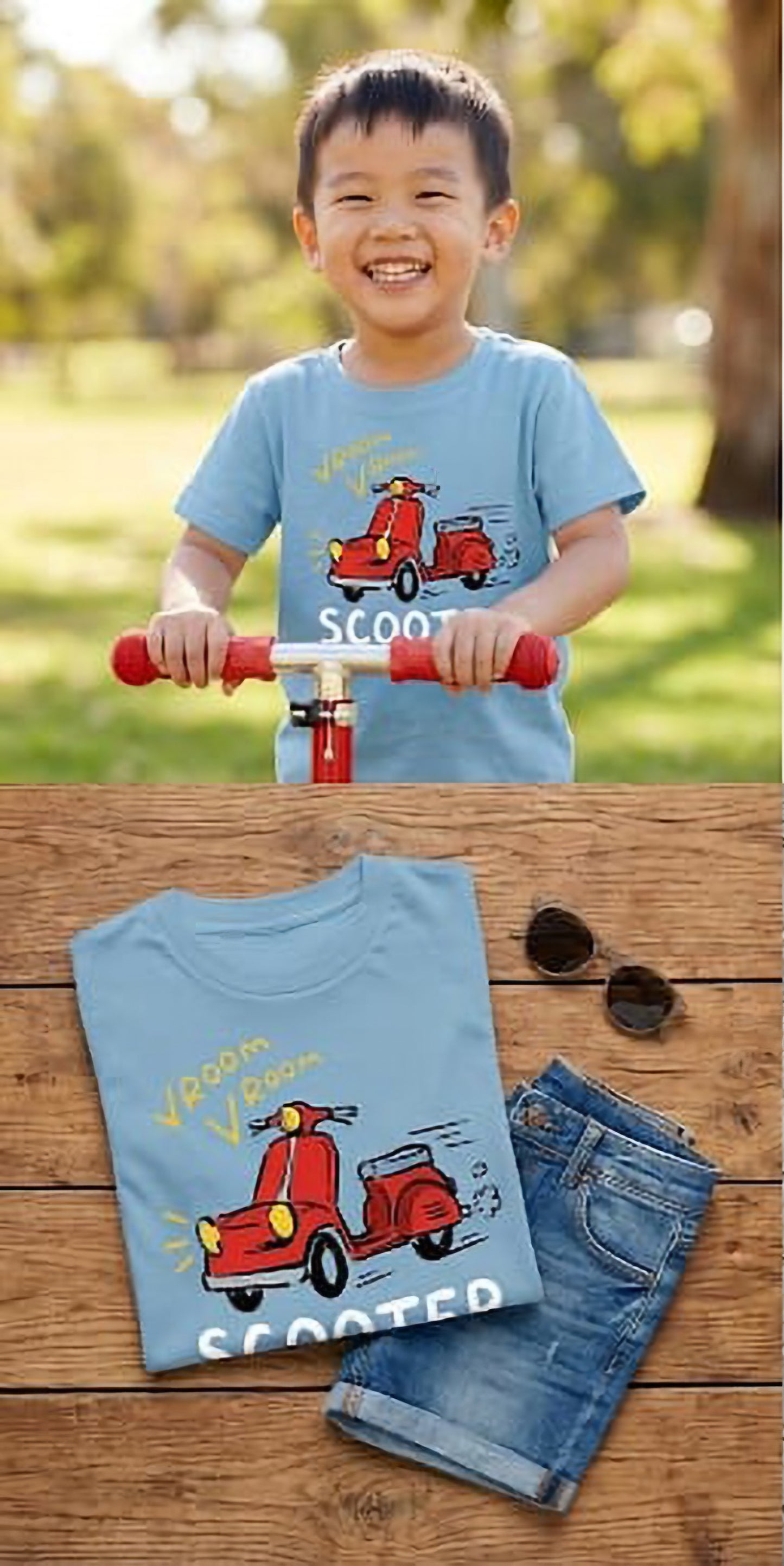 Vroom Vroom Scooter Kids T-Shirt