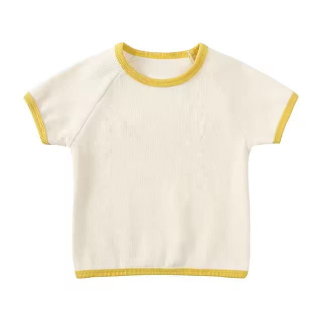 Kids Yellow Trim Cotton Set